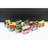 12 Boxed Matchbox 75 Series diecast models to include 49 Crane Truck, 28 Formula Racing Car, 42