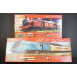 Two boxed Hornby OO gauge electric train sets to include R1171 Flight of The Mallard and R1144 Night