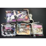 Star Wars - Four boxed original Star Wars vehicles to include Return Of The Jedi B-Wing fighter