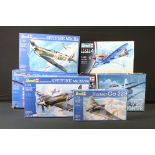 Six Boxed Revell plastic model kits to include, 04704 1:32 Spitfire Mk. 22/24, 03986 1:32 Spitrife