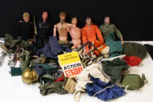 Action Man - Six play worn original Palitoy Action Man figures, together with a collection of