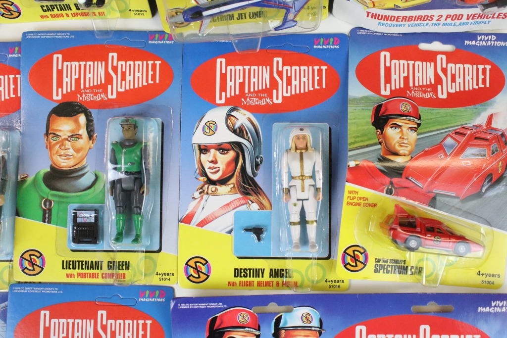11 Carded Vivid Imaginations Captain Scarlet figures and vehicles plus 2 x carded Matchbox - Image 6 of 11