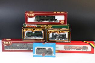 Seven boxed OO gauge locomotives to include 4 x Palitoy Mainline (37080 Steam Sound Royal Scot LMS