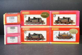 Seven boxed Hornby OO gauge locomotives to include ltd production R2799 LBSCR Terrier Brighton circa