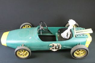 Original circa 1970s plastic Triang pedal car in the form of a Lotus racing car, race nuber 20
