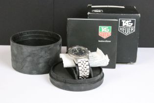 A Gents Tag Heuer professional 20 meter stainless steel wristwatch complete with box and papers.