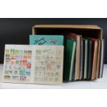 Collection of world stamps across seven albums, mostly including Australian stamps of the late