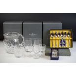 Collection of Waterford and Edinburgh crystal to include six nocturne collection wine glasses (