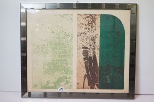 1969 homage to John Ruskin of a signed limited edition etching titled portrait of Ruskin, numbered 2