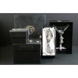 Warner Bros pewter and glass drinking glasses to include limited edition Taz of tasmania martini