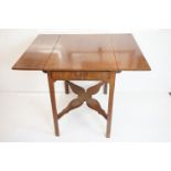 19th century Mahogany Pembroke Table with drawer to one end, raised on square chamfered legs
