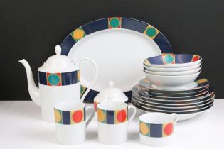 Extensive Habitat dinner and tea service in the Saturn pattern. The lot to include 20 coffee cups,