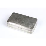 19th century Dutch Sterling Silver Snuff or Tobacco Box with classical decoration