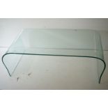 Contemporary Glass Coffee Table, 126cm long x 62cm wide x 43cm high