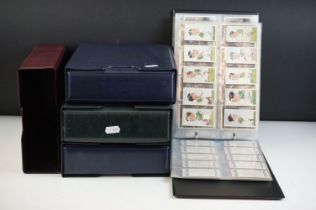 Collection of cigarette cards across 4 albums including Wills, Players, Churchman, Ogden etc.