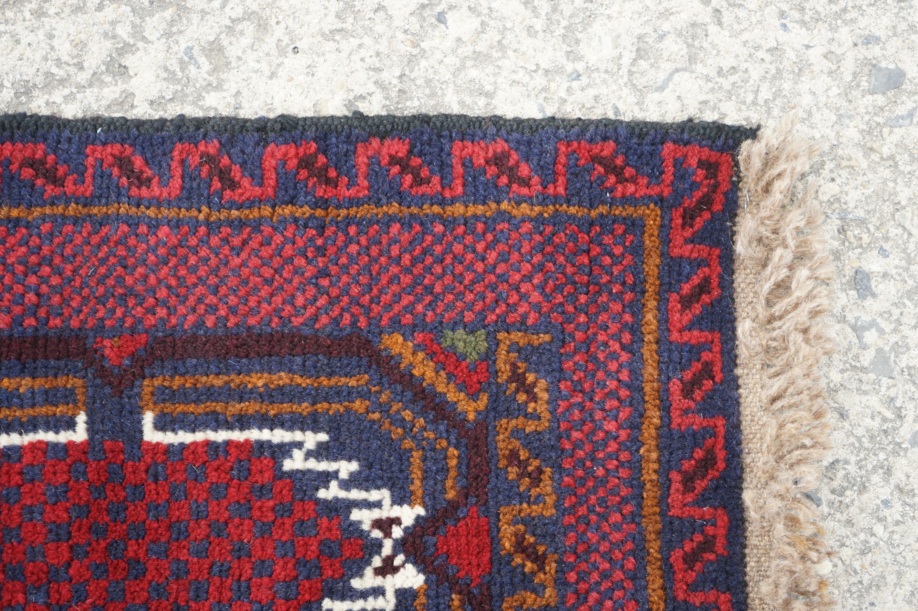 New Baluchi Woollen Rug, 142cm x 80cm - Image 4 of 7