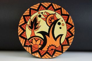 Lorna Bailey for Carlton Ware limited edition wall charger plate painted with an abstracted