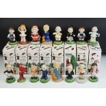 Sixteen Carlton kids ceramic figurines, all in their original boxes. Measures approx 11cm tall.
