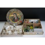 Assorted 20th Century ceramics to include Wade whimsies, murano glass animals, Mdina paperweight and