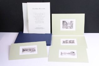 Andrea Ricceri (20th century Italian), Boxed set of Four Signed Limited Edition Etchings of scenes