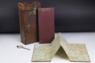 Sifton Praed & Co Ltd - An early 20th century leather cased set of 4 Maps of England & Wales, with