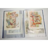 Portfolio containing approximately Twenty Two Political and Satirical Coloured Magazine Prints,