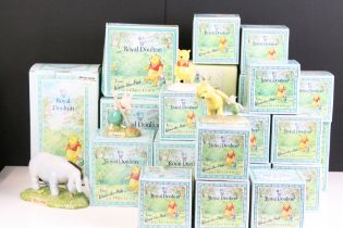 Collection of 22 Royal Doulton Winnie the Pooh collection limited edition ceramics, all boxed. Large