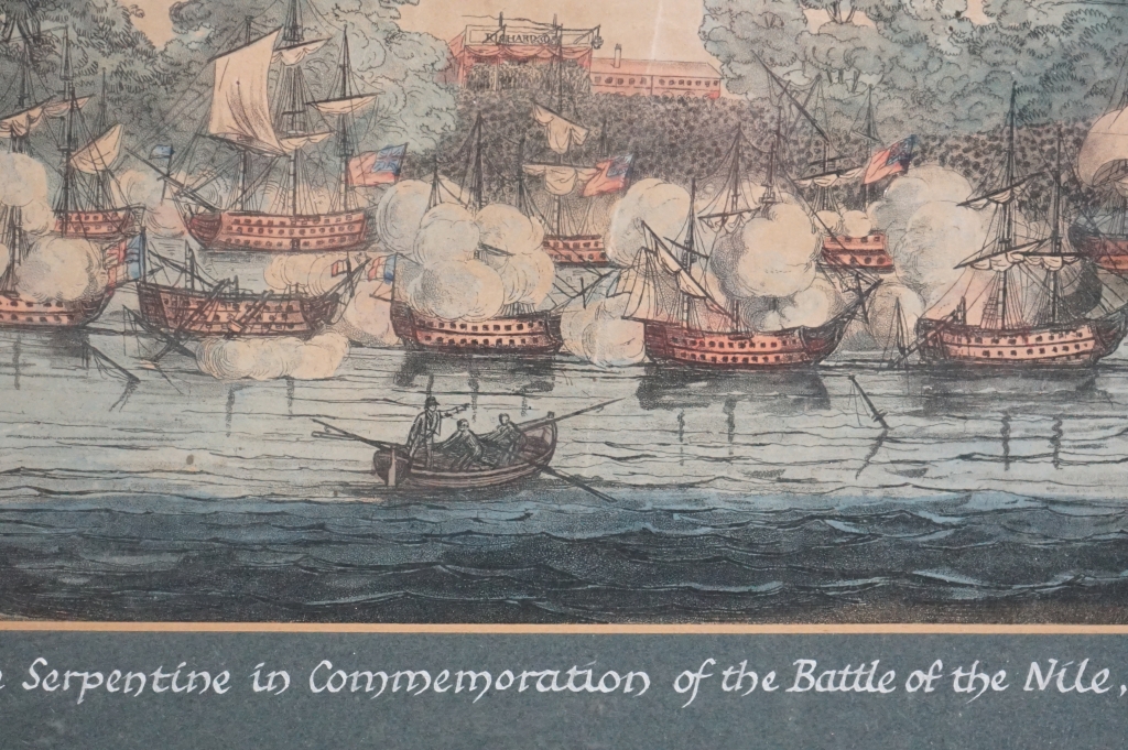 19th century Aquatint dedicated to the jubilee celebration on The Serpentine of The Battle Of The - Image 4 of 7
