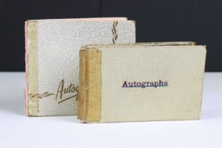 A collection of Cricket and Football autographs contained within two albums, from the 1960's to