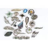 A collection of mixed sterling silver jewellery to include necklaces, pendants, earrings,