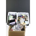 A very large collection of vintage and contemporary costume jewellery contained within three boxes.