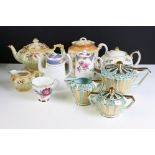 Collection of assorted tea wares to include two Arthur Wood imari tea pots, Sadler tea sets,