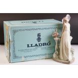 Lladro ‘Time for Reflection’ porcelain figure, no. 5378, boxed (approx 34.5cm high)
