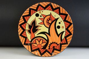 Lorna Bailey for Carlton Ware limited edition wall charger plate painted with an abstracted floral