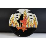 Lorna Bailey for Carlton ware limited edition Red Devil wall charger plate featuring a raised figure