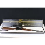 A Browning BAR-22 .22 Automatic Rifle with telescopic sight, complete with original box. Section 1