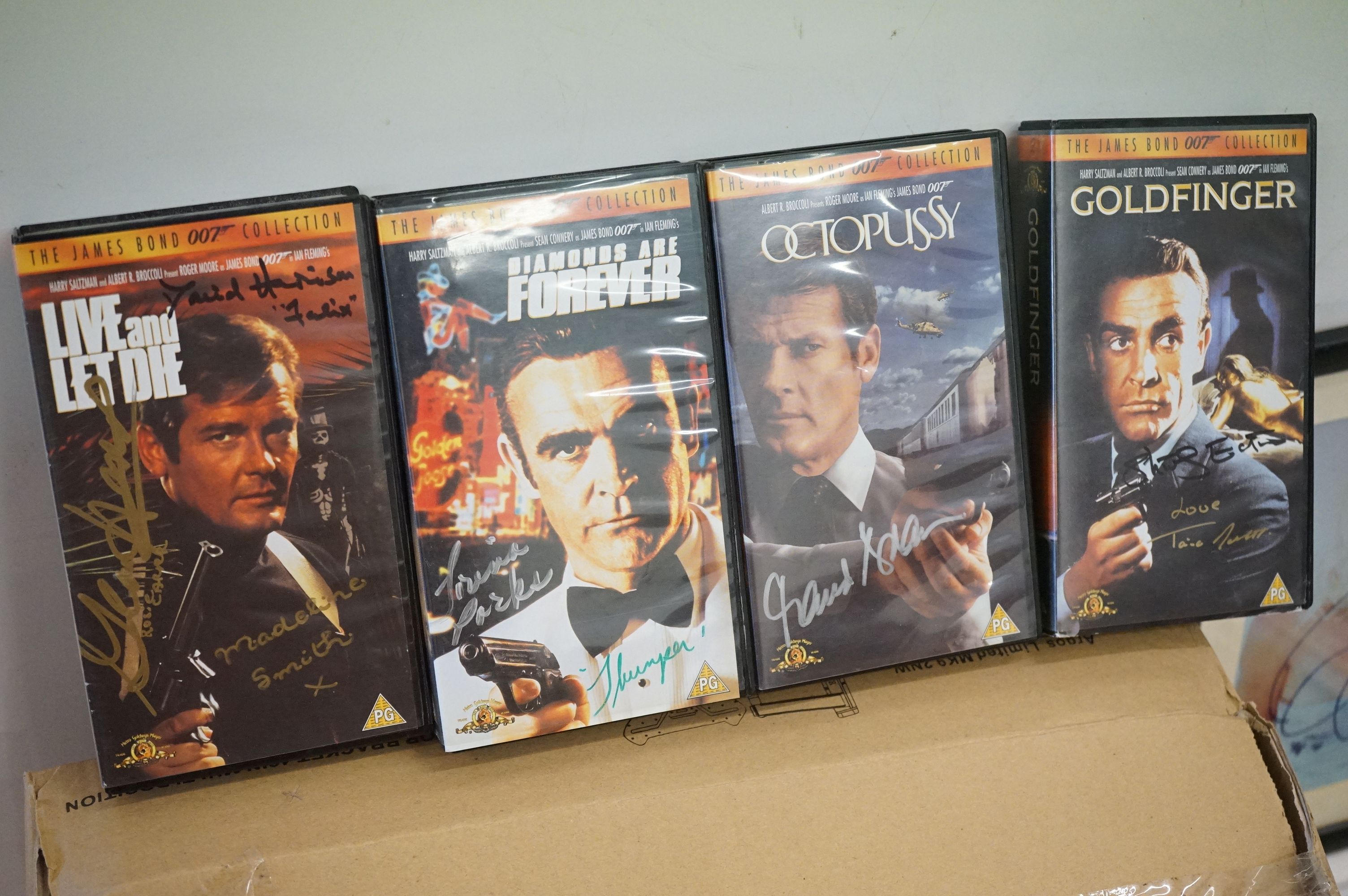 Collection of James Bond memorabilia to include a Richard Kiel signed photograph, Roger Moore signed - Image 3 of 6