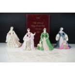 Four Wedgwood limited edition porcelain figurines in the form of Henry VIII's wives, to include