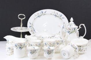 Royal Albert 'Brigadoon' pattern tea, coffee & dinner service to include coffee pot & cover,