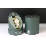 Three boxed citizen eco-drive gents watches