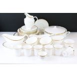 Large Spode Golden Eternity and Royal Doulton Regent dinner service having a white ground with