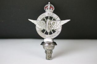 Chrome civil service motoring association car badge