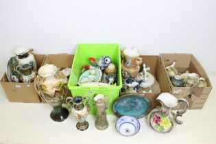 Large collection of assorted 19th Century and later ceramics to include ivory blush, flow blue,