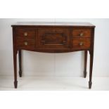 George III Mahogany Small Sideboard with an arrangement of four drawers, raised on square legs and