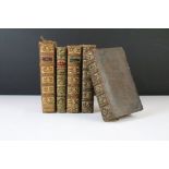 Books - Five 17th & 18th century French religious leather-bound books to include 'Abrege De L'