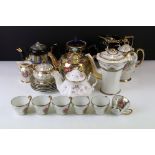 Large collection of 20th Century tea pots to include various Sadler, Paragon, and other examples.