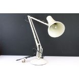 Herbert Terry & Sons Ltd - Mid 20th C white enamel anglepoise lamp, Model 90