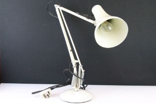 Herbert Terry & Sons Ltd - Mid 20th C white enamel anglepoise lamp, Model 90