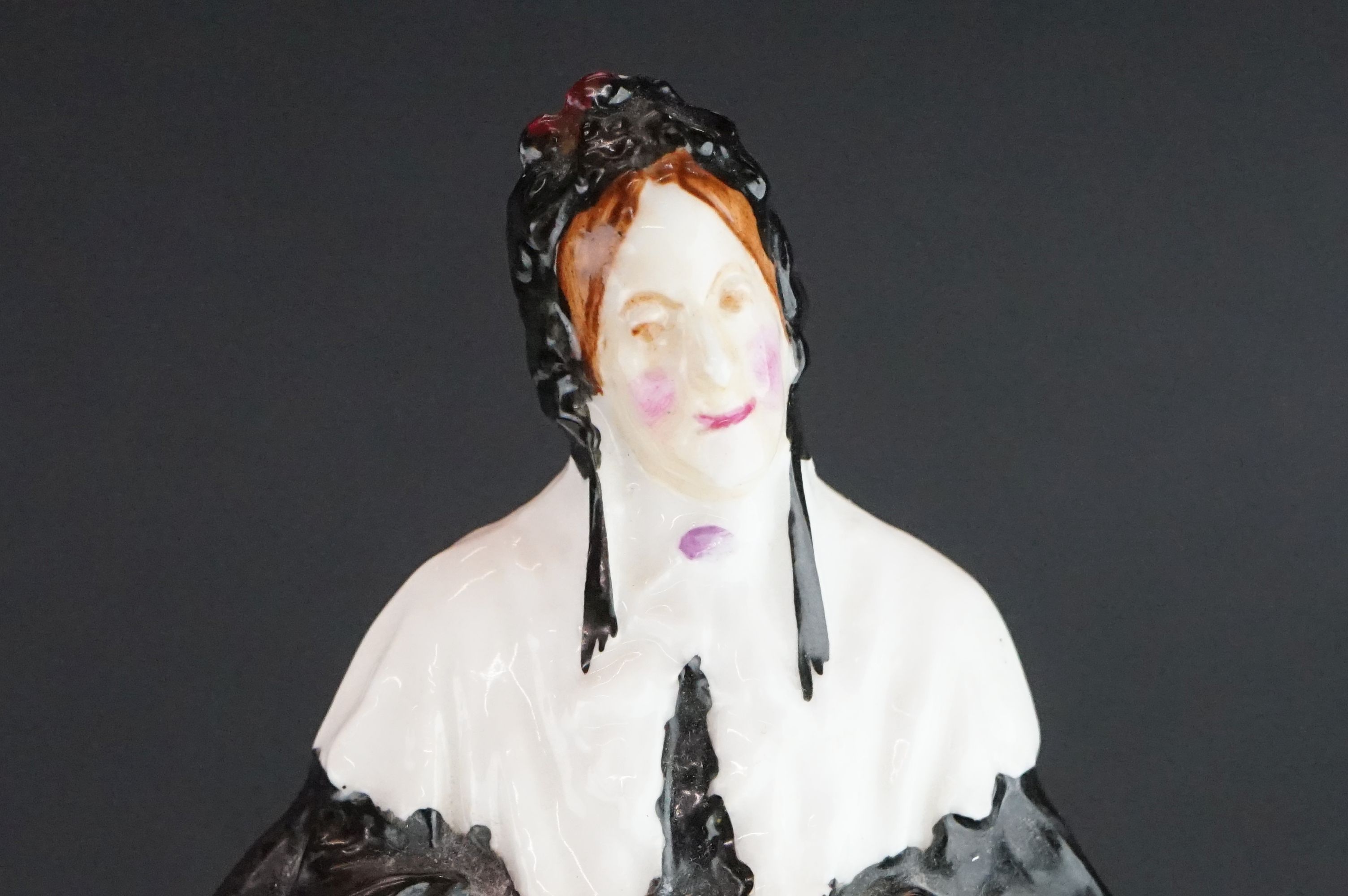 Early Royal Doulton ceramic figurine ' Mr W S Penley as Charleys Aunt ' in the form of a Victorian - Image 8 of 10
