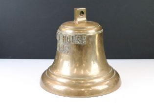 'Trinity House' cast bronze maritime bell, dated 1945, the lettering in relief (Measures approx 27cm